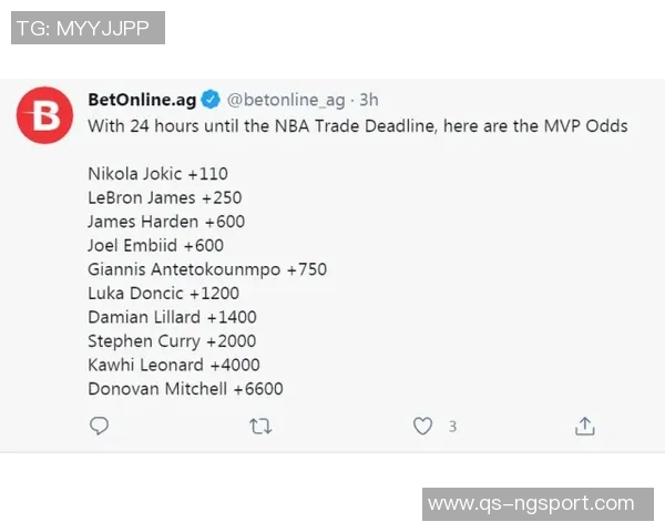 新赛季大个子球员MVP赔率分析约基奇领跑文班紧随其后锡安也在榜上